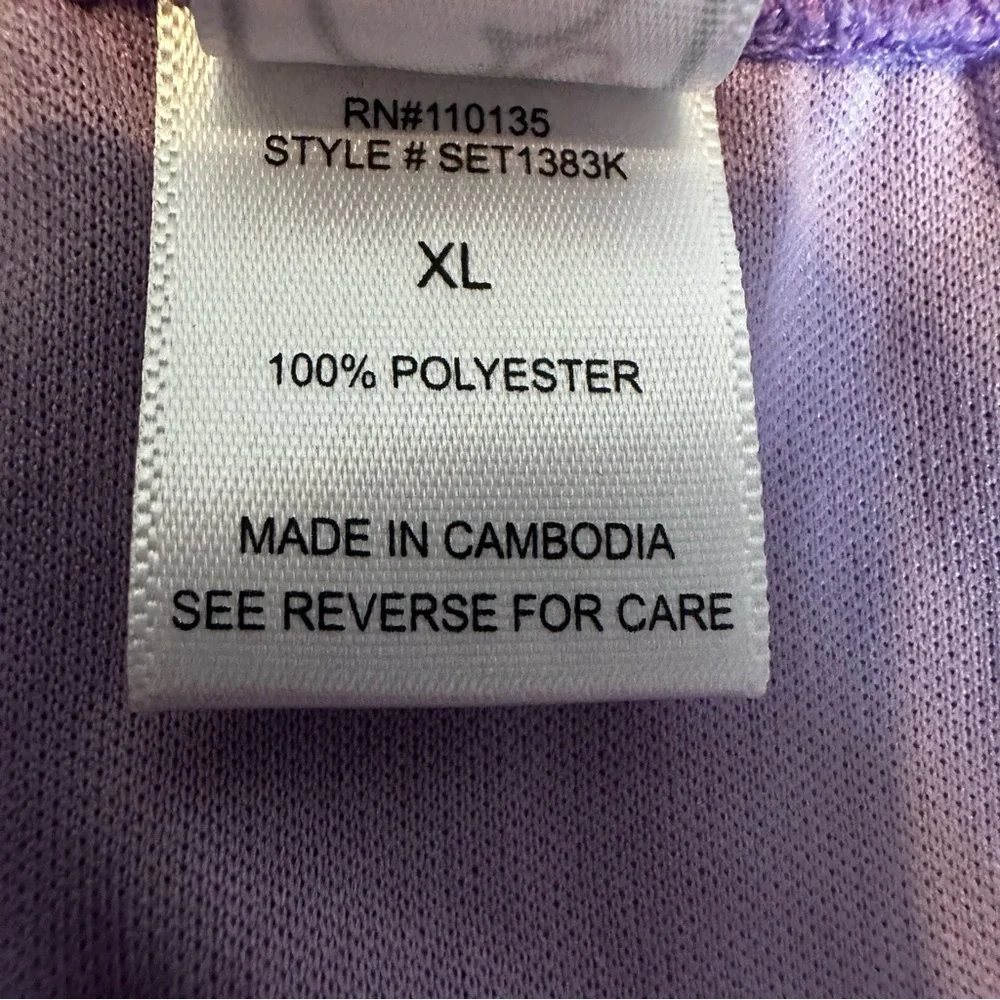 Y2K Knitworks Purple Graphic Patterned High-Low Lined‎ Skirt size XL